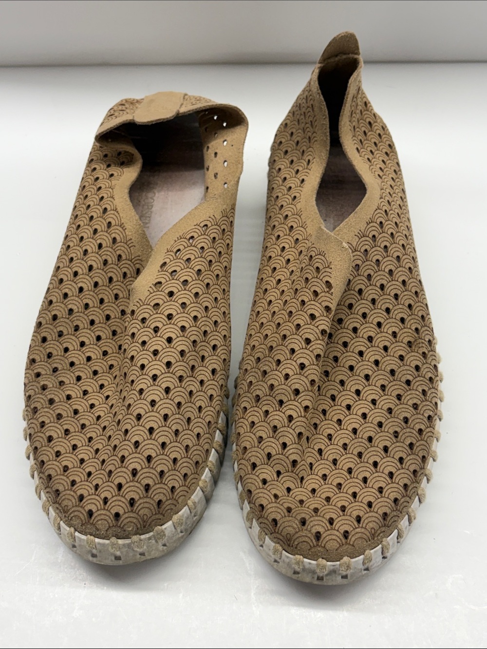 Used Ilse Jacobsen Tulip Suede Flat Slip On Women’s Size 37